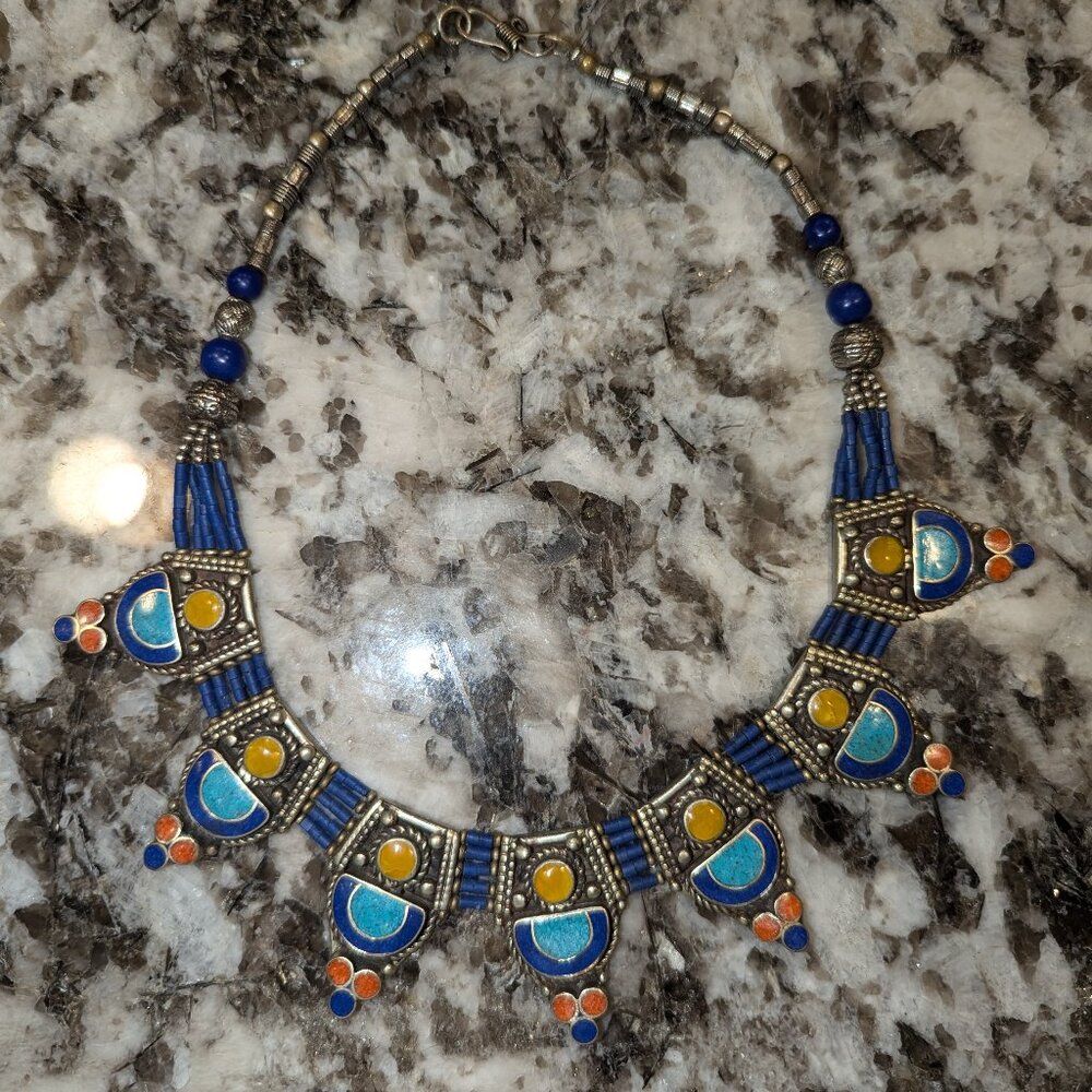 Tibet Natural Stone Tribal Necklace